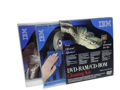 IBM DVD-Ram CD-Rom Cleaning Kit New 19P0489 H5 50 Cleanings Each