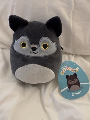 NEW Squishmallows 5'' Inch Dmitri the Black Wolf Wildlife Squad RARE Squishmallow