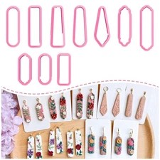 Keoker Long Dangle Shape Polymer Clay Cutters, Long Rectangle