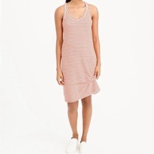J.Crew Stripe Racerback Tank Dress Womens XS Cotton Knit Scoop Neck Stretch
