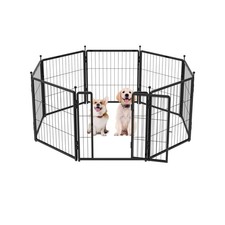Dog Playpen 24 inch 8 Panels for Indoor  Outdoor Use   Heavy-Duty Metal P