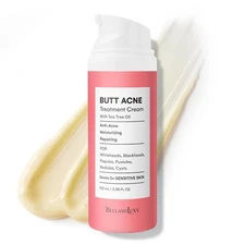 Butt Acne Clearing Lotion With Tea Tree Oil,  and Butt Acne Treatment Scrub Wash