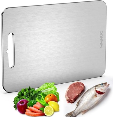 304 Stainless Steel Cutting Board Double Sided Dishwasher Safe 13.4''x9''