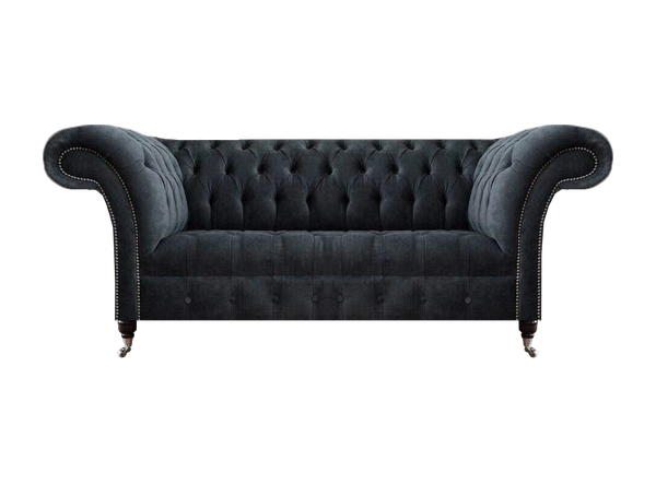 Grau Sofa Dreisitzer Couch Textil Chesterfield Wohnzimmer LuxuriöSe-image
