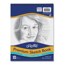 Pacon 103207 Art1st 9 x 12 Sheets Unruled Artist's Sketch Pad - White New