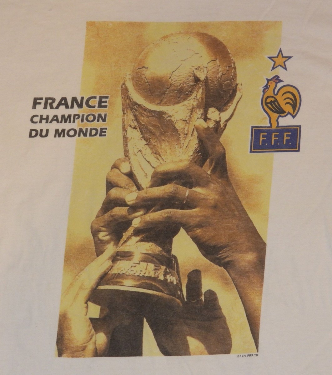 Vintage 1998 World Cup Champions France Soccer Adidas T-Shirt