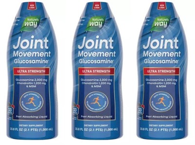 3 Pack - Nature's Way Joint Movement Glucosamine Liquid, 33.8 fl. oz.