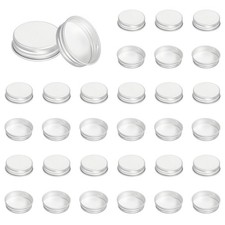 36 Pcs 42mm Metal Round Screw Lids Aluminum Mason Jar Lids Silver Tone