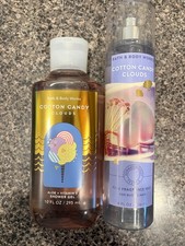 2 NEW Bath Body Works Cotton Candy Clouds Shower Gel 10 oz Mist