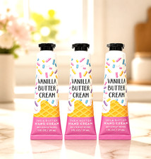 New Set of 3 New Bath Body Works Shea Butter Hand Creams Vanilla Buttercream