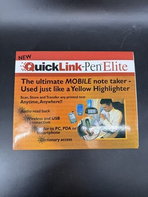 Wizcom Quicklink Pen Elite Handheld Scanner New