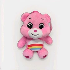 Care Bears Pink Rainbow Plush Plushie Stuffed Toy 2021 Basic Fun 11in 