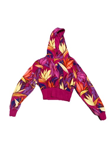 Adidas Women's Farm Rio Hoodie Size S Bold Pink/Spring Yellow/Lucid Fuchsia - Picture 5 of 8