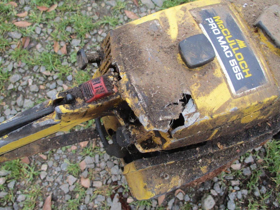 Ancien Tronconneuse de Collection McCulloch Pro Mac 555  Pas Stihl, REXO, PPK - Photo 3/4