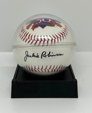 1997 Jackie Robinson 50th Anniversary Baseball with Facsimile Autograph & STAND