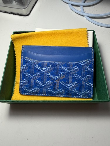 Goyard Saint Sulpice Genuine Card Holder Blue