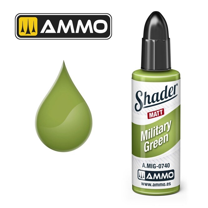 Ammo MIG A.MIG-0740 - Matt Shader Military Green - New