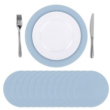 100 PCS Round Paper Placemats 13 inch Disposable Paper Place Mats for Dinner ...