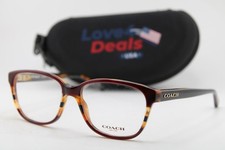 NEW COACH HC 6103 5444 AUBERGINE ORANGE BLACK AUTHENTIC EYEGLASSES 54-16