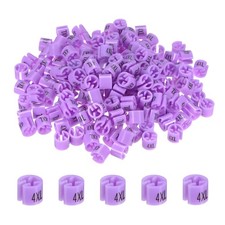 100-Pack Plastic Clothes Hanger Markers 4XL Size for 3mm Rod Light Purple 