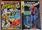 2 MARVEL comics, The Fantastic Four #39, and The Amazing Spiderman-man #75
