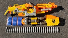 NERF N-Strike Vulcan EBF-25 Blaster with Bandolier Ammo Belt Box Tripod Gun DART