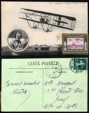 France 1910 Aviation Postcard, Circuit de l’Est, Biplane R. Sommer, Charleville