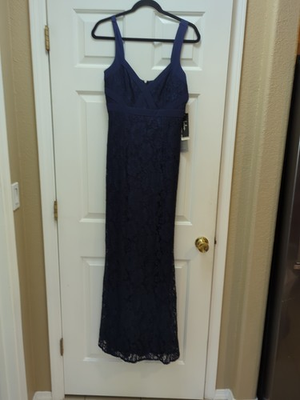 #ad Lulu#x27;s Navy Blue Lace All Over Sleeveless Dress Women#x27;s Large NWT $42.00
