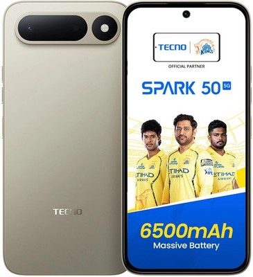Tecno Spark 50 5G (Gold, 128GB 6GB RAM) KN8 Dimensity 6400 Global Version.