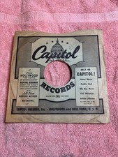 S32 - CAPITOL Record Sleeve Only 78 Rpm 10 Inch USA 1944 Hollywood AS IS 