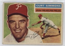1956 Topps Curt Simmons #290 sq1
