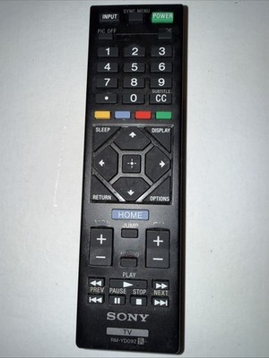 Sony RM-YD092 Smart TV Remote OEM KDL-40R450A KDL-46R453A KDL-32R300B KDL-50R450