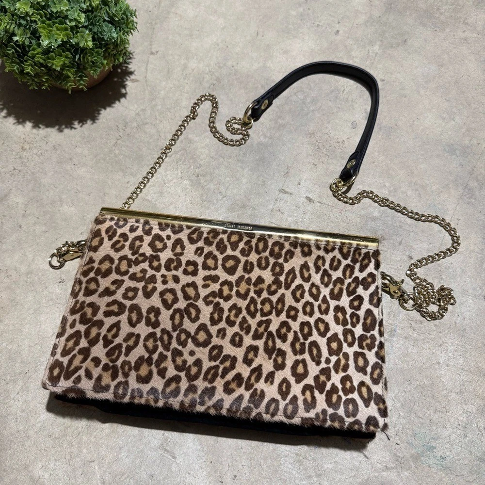 Stuart Weitzman Leopard Print Belt Bag Shoulder bag Adjustable Strap Black Gold Stuart Supermoto Shoulder Bag| Handbags | Stuart Weitzman main image 4