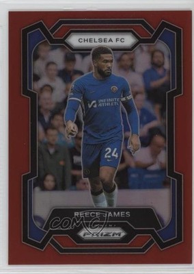 2023-24 Panini Prizm Premier League Red Prizm 80/199 Reece James #182 0z8w