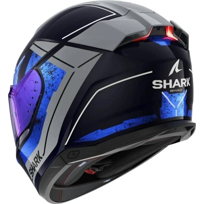 Casco Integral De Moto SHARK SKWAL I3 RHAD Azul Cromo Plata HE0820EBUSM S M XL - Imagen 2 de 4