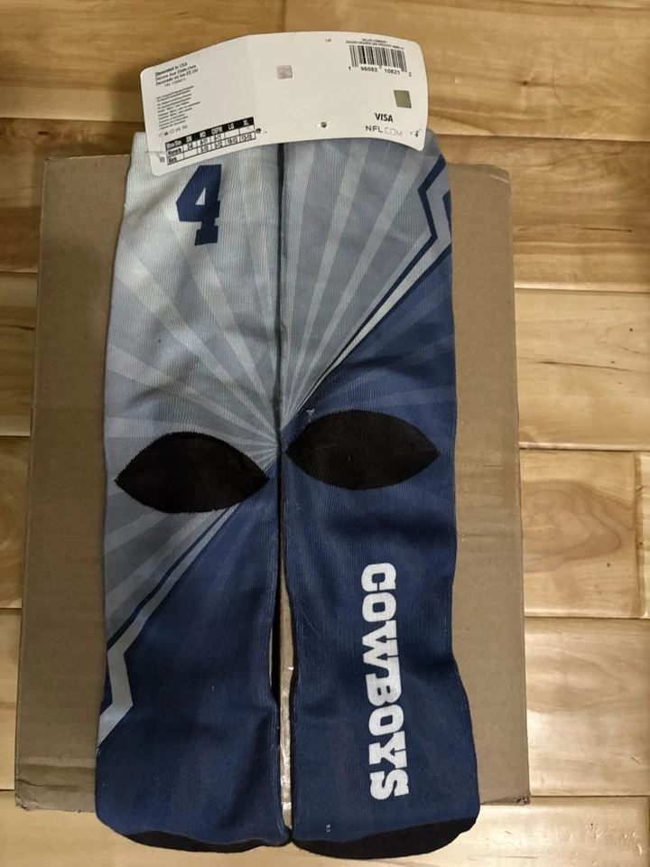 Calcetines grandes Dak Prescott Cowboys Bare Feet Foto 2 de 2