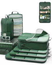 8 Set Compression Packing Cubes for Travel Essentials,Compressible Expandable...