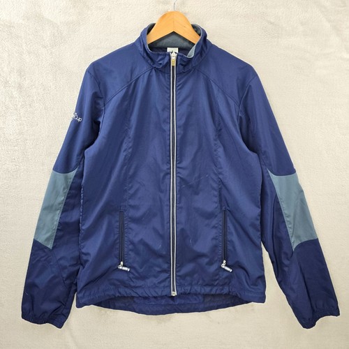 Alo Yoga Windbreaker Jacket Women's Large Blue Lightweight Full Zip Reflective  - Picture 1 of 12