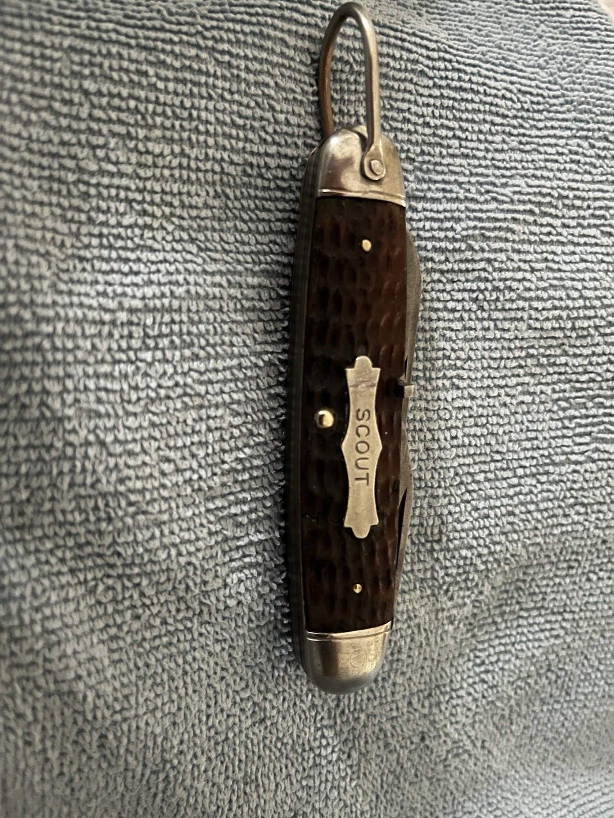 RARE Vintage, 1899-1928 Challenge Cut Corp. SCOUT Pocket Knife, USA .