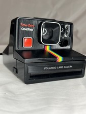 Vintage Polaroid Time-Zero OneStep SX-70 Land camera Black Rainbow Untested