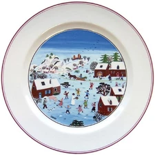 Naif Christmas Dinner Plate, 10.5"
