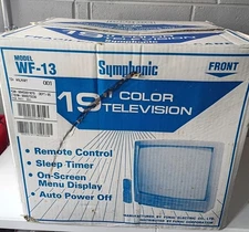 Vintage Symphonic Model #WF-13- 19in Color Tv- Brand New Open Box