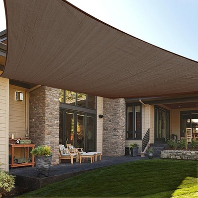 12' x 12' Sun Shade Sail Rectangle Canopy UV Block Patio Shade Sail for Garde...