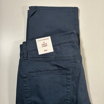 NEW Lucky Brand 410 Athletic Straight Pant 36x32 Blue Advanced Stretch $99