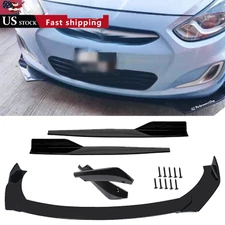 Front Bumper Lip Chin Spoiler Body Kit Splitter Side Skirt For Hyundai Accent S