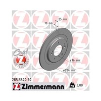 Zimmermann 285.3520.20 Bremsscheibe Hinterachse FüR Hyundai
