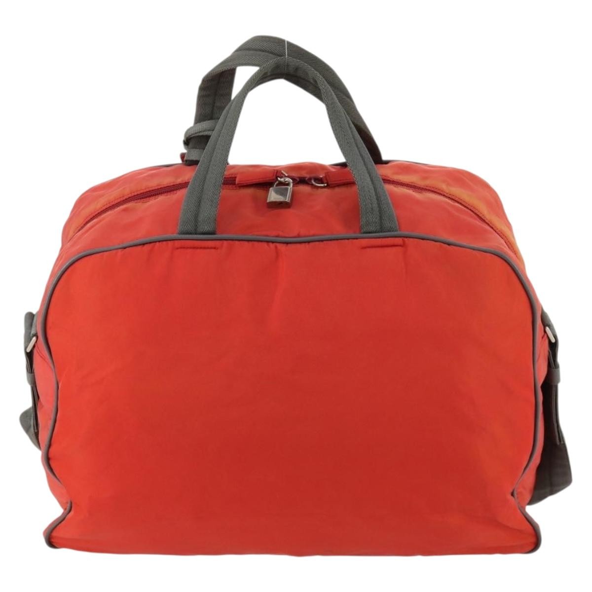 PRADAスポーツ　ボストンバッグ PRADA Sports Boston Bag Nylon 2way Orange Silver Auth 173935 | eBay