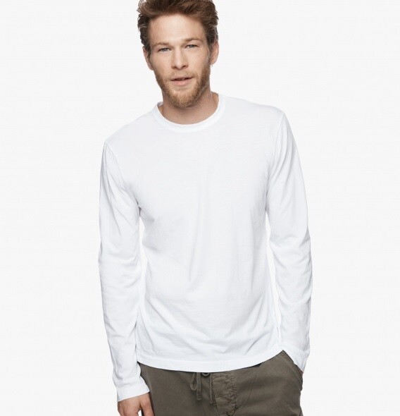 Tシャツ・カットソー JAMES PERSE Men T Shirts MKJ3360 WHITE James Perse Men's V-Neck White Short Sleeve T-Shirt | eBay