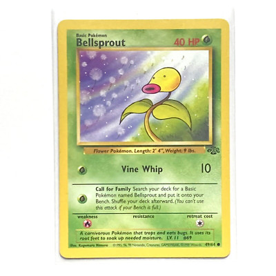 Bellsprout - #49/64 - Jungle Set - 1999 WOTC Pokemon Card Common - LP