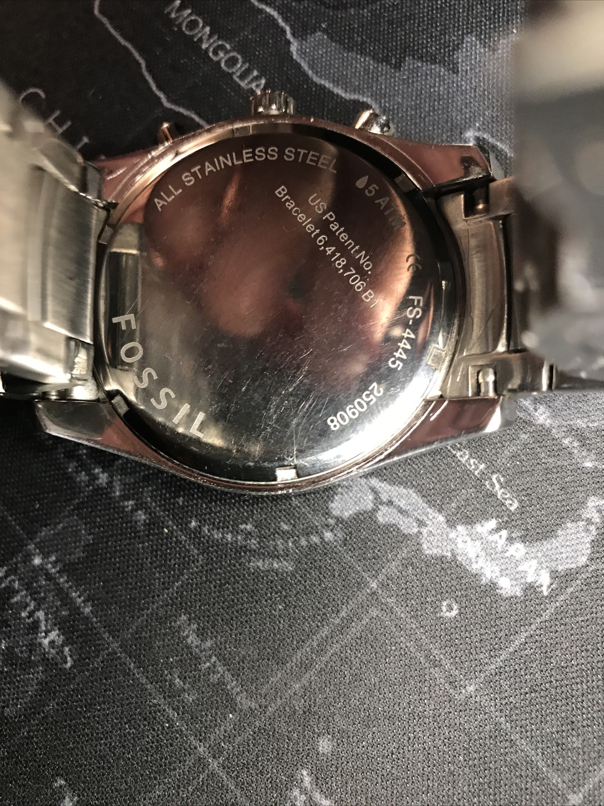 Mens Fossil Chronograph Stainless Steel 